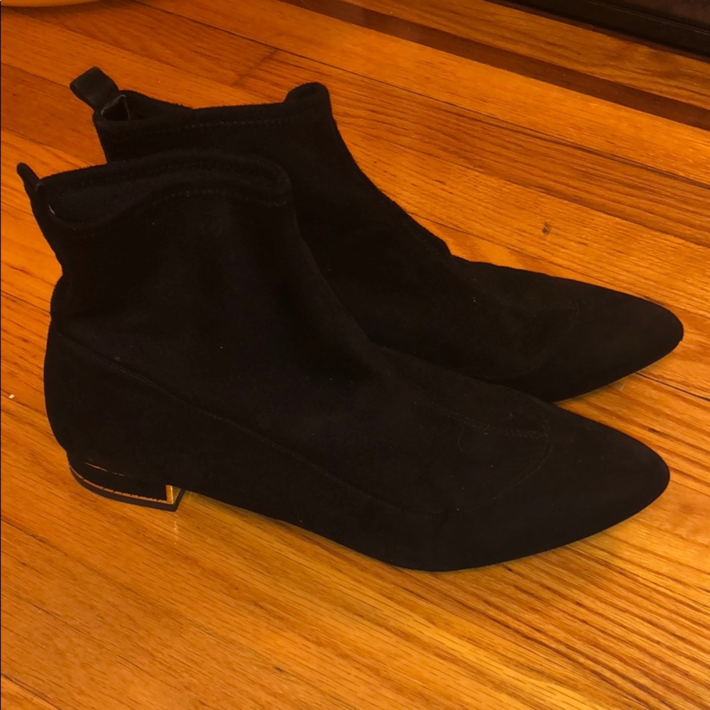 Zara black stretchy booties